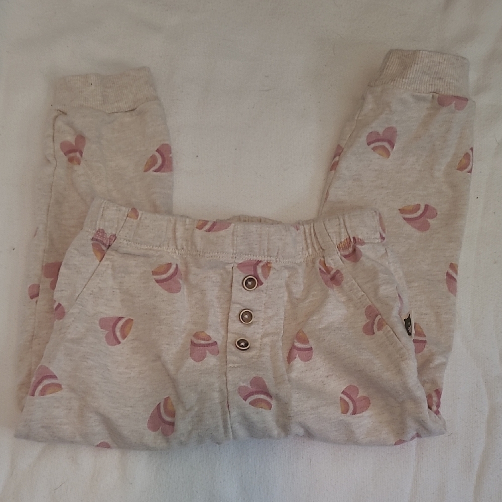 Kids Cream and Pink Patterned Bottoms